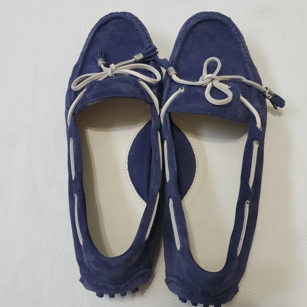 Cole Haan Cobalt Blue Suede Moccasin Driving Loafers Mens 11 - Picture 11 of 11